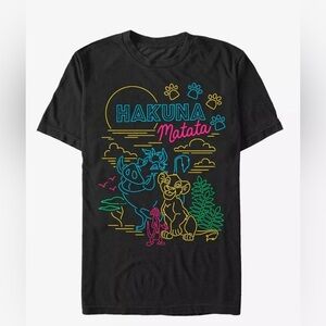 Disney The Lion King Black Graphic Tee Shirt.  Sz XL